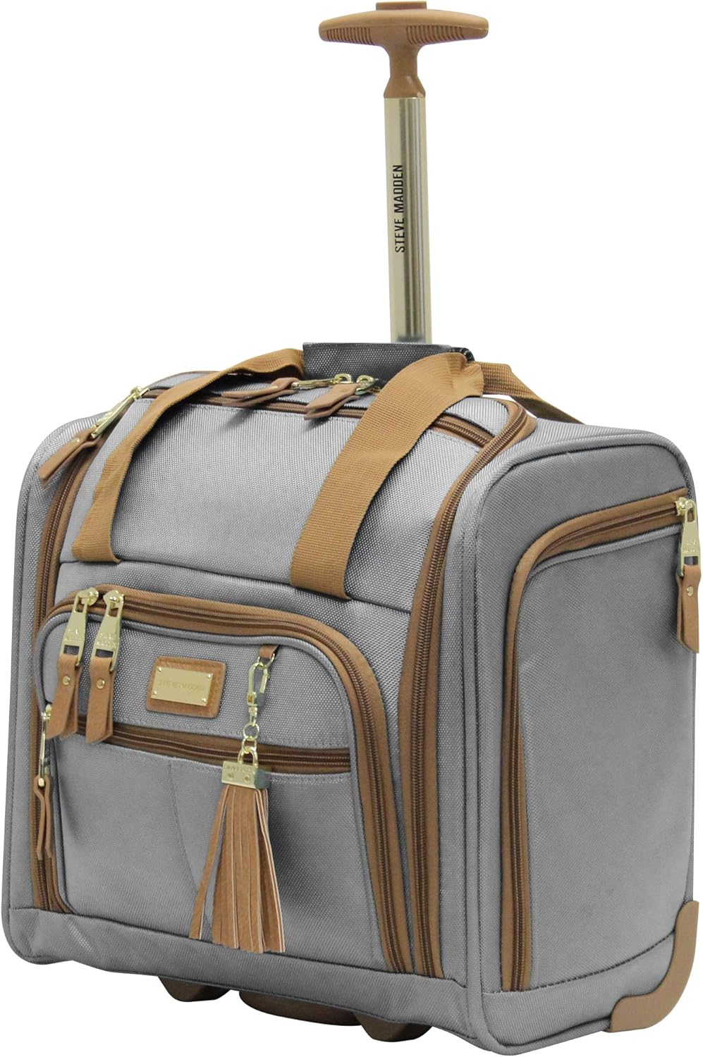 Designer Luggage Collection - 3 Piece Softside Expandable Lightweight Spinner Suitcase Set - Travel Set Includes an Under Seat Bag, 20-Inch Carry on and 28-Inch Checked Suitcase
