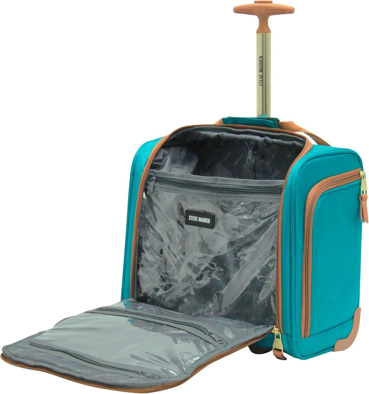 Designer Luggage Collection - 3 Piece Softside Expandable Lightweight Spinner Suitcase Set - Travel Set Includes an Under Seat Bag, 20-Inch Carry on and 28-Inch Checked Suitcase