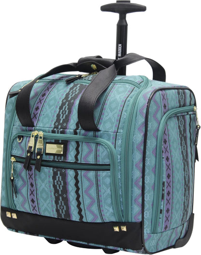 Designer Luggage Collection - 3 Piece Softside Expandable Lightweight Spinner Suitcase Set - Travel Set Includes an Under Seat Bag, 20-Inch Carry on and 28-Inch Checked Suitcase
