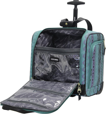 Designer Luggage Collection - 3 Piece Softside Expandable Lightweight Spinner Suitcase Set - Travel Set Includes an Under Seat Bag, 20-Inch Carry on and 28-Inch Checked Suitcase
