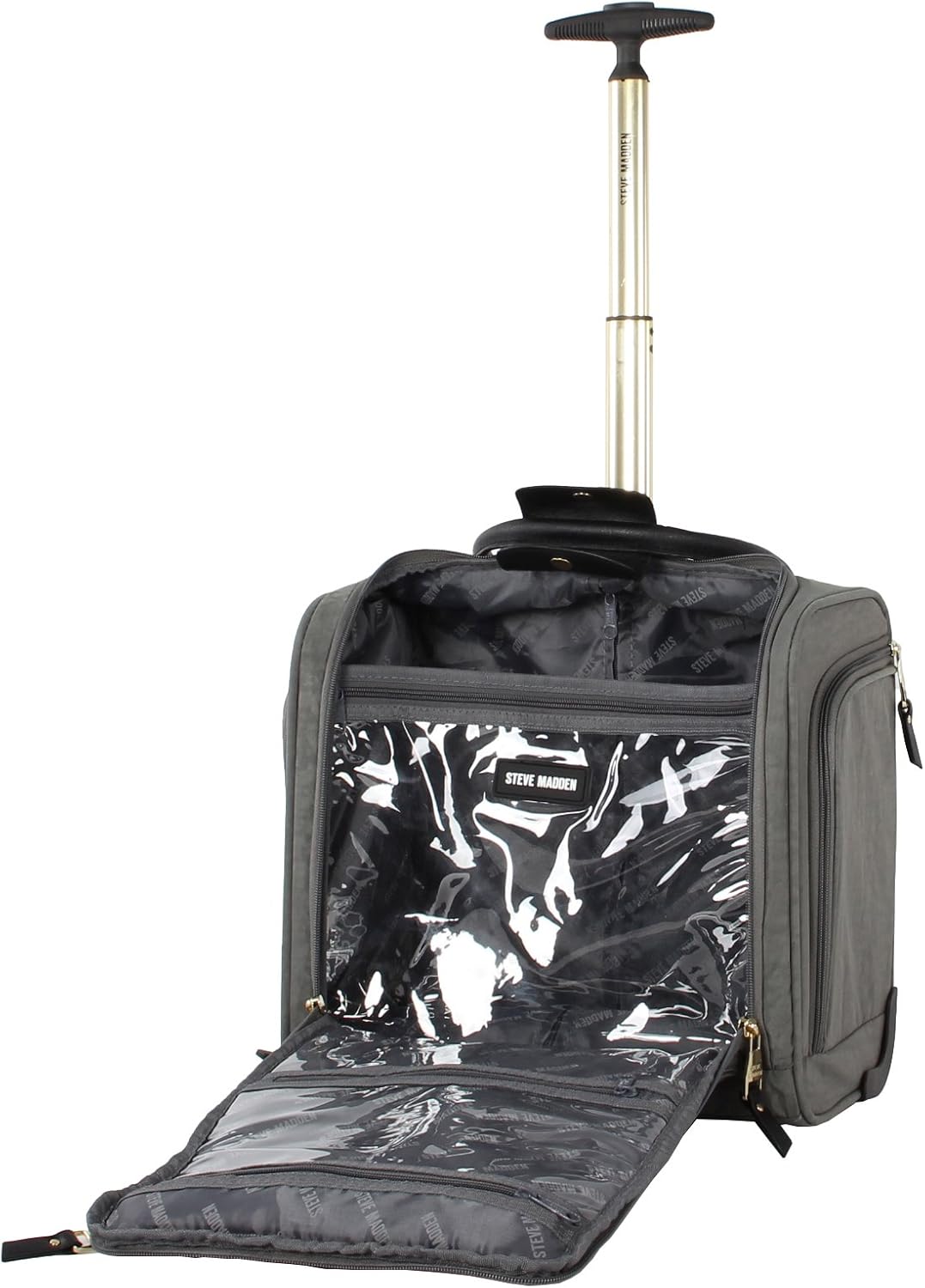 Designer Luggage Collection - 3 Piece Softside Expandable Lightweight Spinner Suitcase Set - Travel Set Includes an Under Seat Bag, 20-Inch Carry on and 28-Inch Checked Suitcase