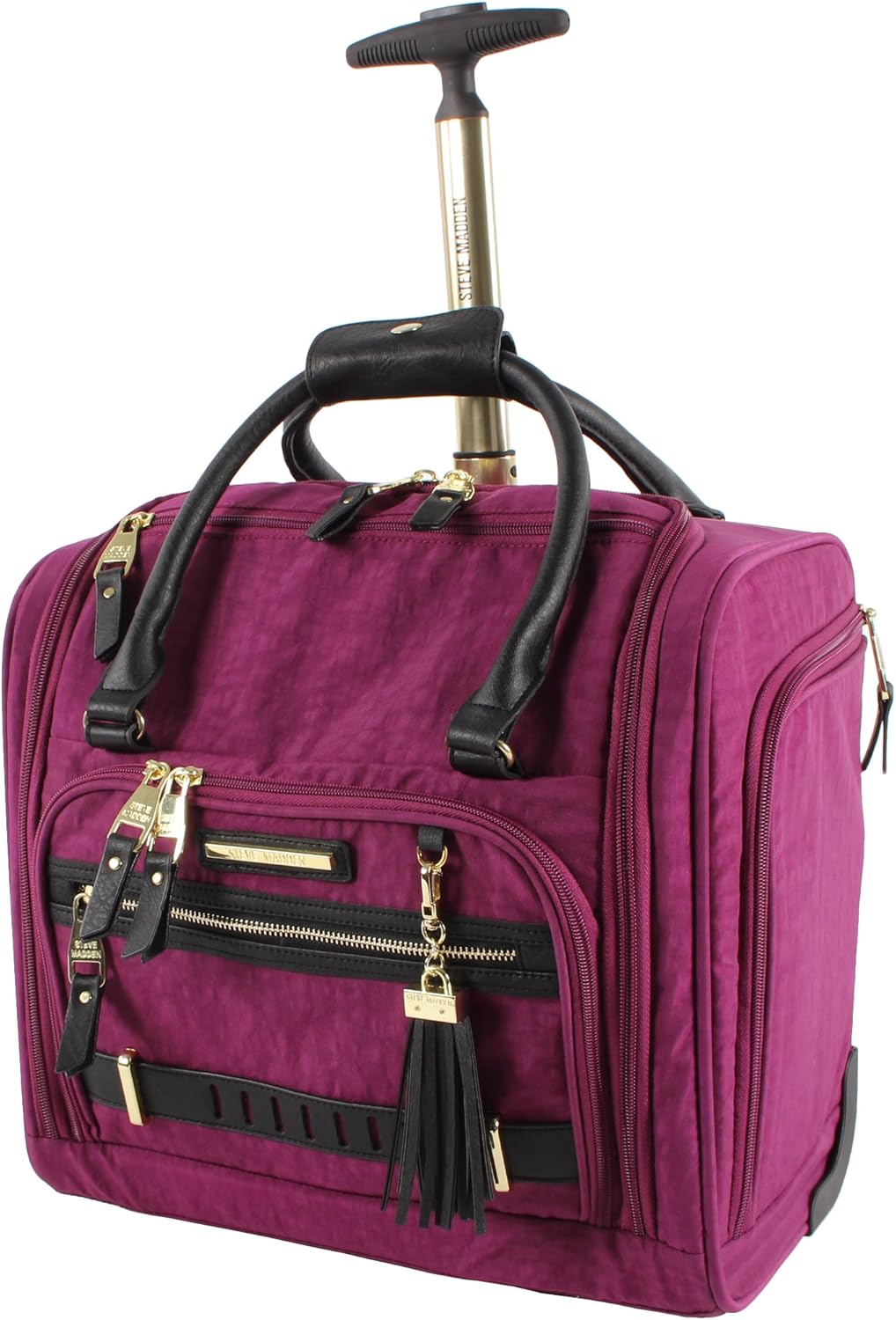 Designer Luggage Collection - 3 Piece Softside Expandable Lightweight Spinner Suitcase Set - Travel Set Includes an Under Seat Bag, 20-Inch Carry on and 28-Inch Checked Suitcase