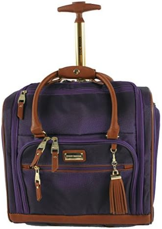 Designer Luggage Collection - 3 Piece Softside Expandable Lightweight Spinner Suitcase Set - Travel Set Includes an Under Seat Bag, 20-Inch Carry on and 28-Inch Checked Suitcase