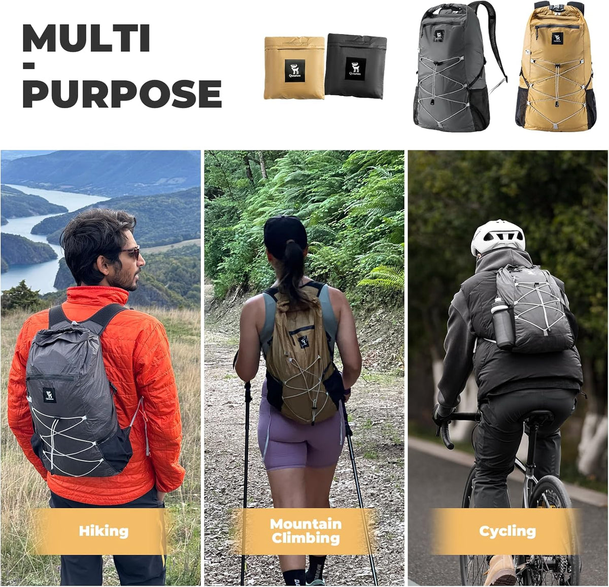 Lightweight Hiking Backpack 20L, Waterproof Foldable Packable Backpack for Travel Camping Daypack for Men Women