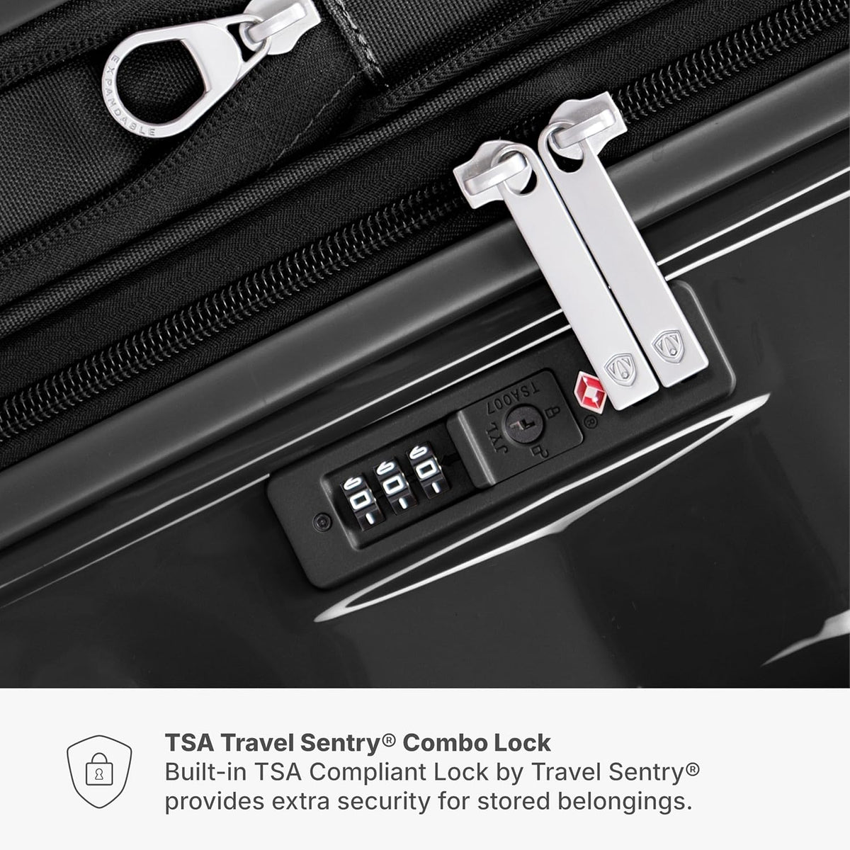 Edinburgh II Hardside Spinner Luggage, TSA Lock, Blue, 21" Carry-on