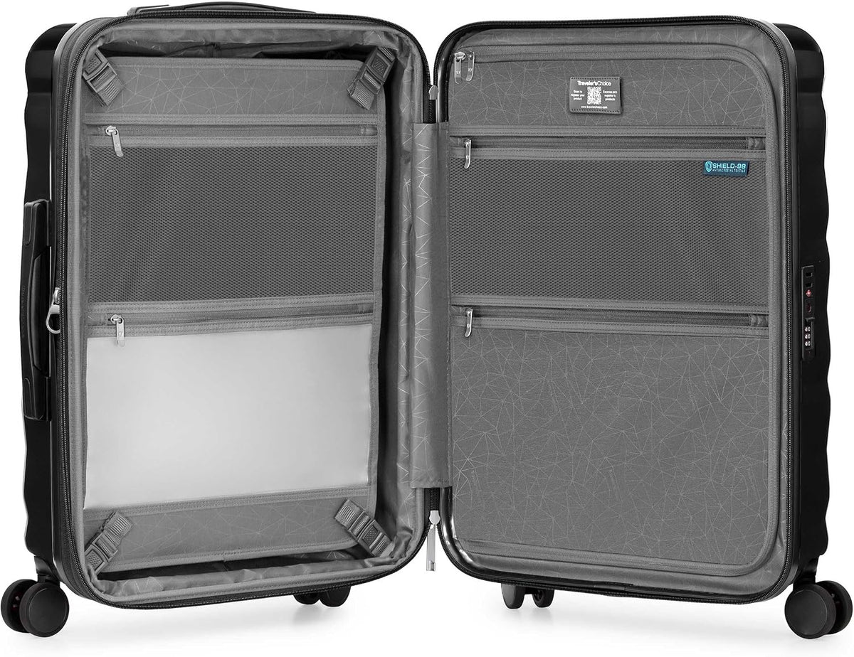Edinburgh II Hardside Spinner Luggage, TSA Lock, Blue, 21" Carry-on