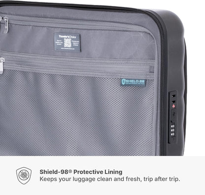 Edinburgh II Hardside Spinner Luggage, TSA Lock, Blue, 21" Carry-on