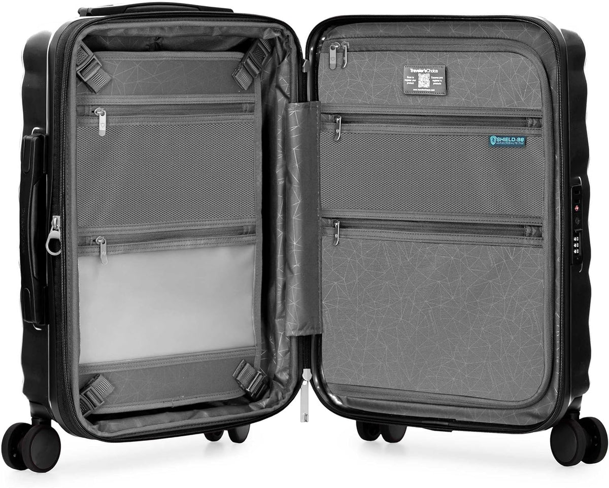 Edinburgh II Hardside Spinner Luggage, TSA Lock, Blue, 21" Carry-on