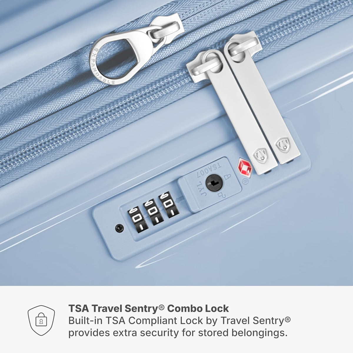 Edinburgh II Hardside Spinner Luggage, TSA Lock, Blue, 21" Carry-on