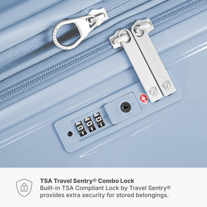 Edinburgh II Hardside Spinner Luggage, TSA Lock, Blue, 21" Carry-on