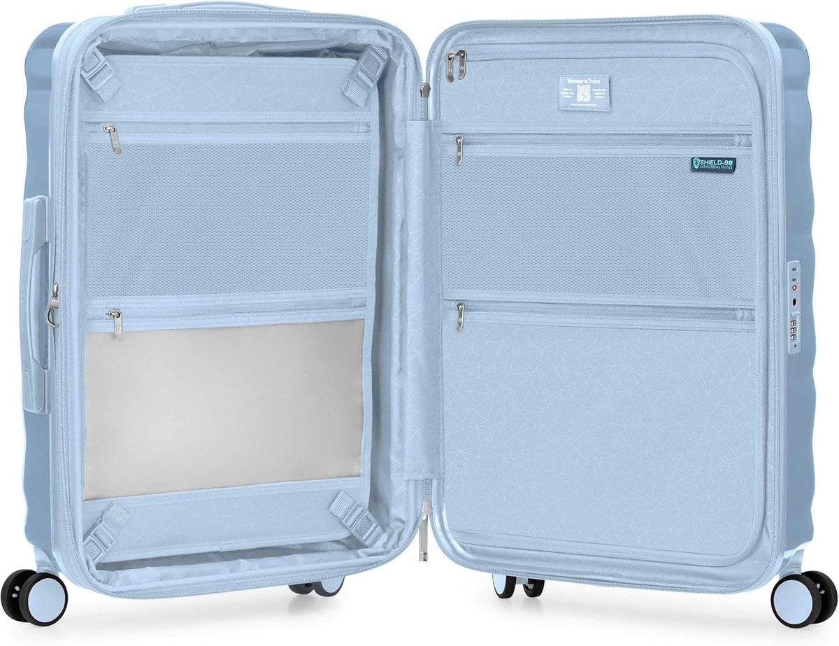 Edinburgh II Hardside Spinner Luggage, TSA Lock, Blue, 21" Carry-on