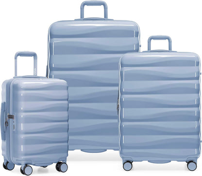 Edinburgh II Hardside Spinner Luggage, TSA Lock, Blue, 21" Carry-on