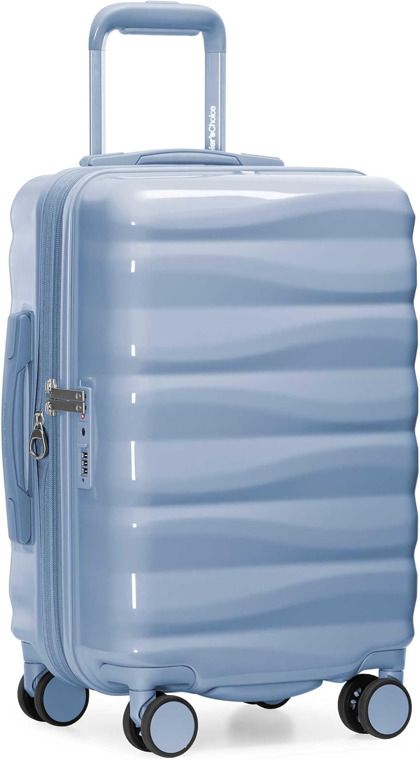 Edinburgh II Hardside Spinner Luggage, TSA Lock, Blue, 21" Carry-on