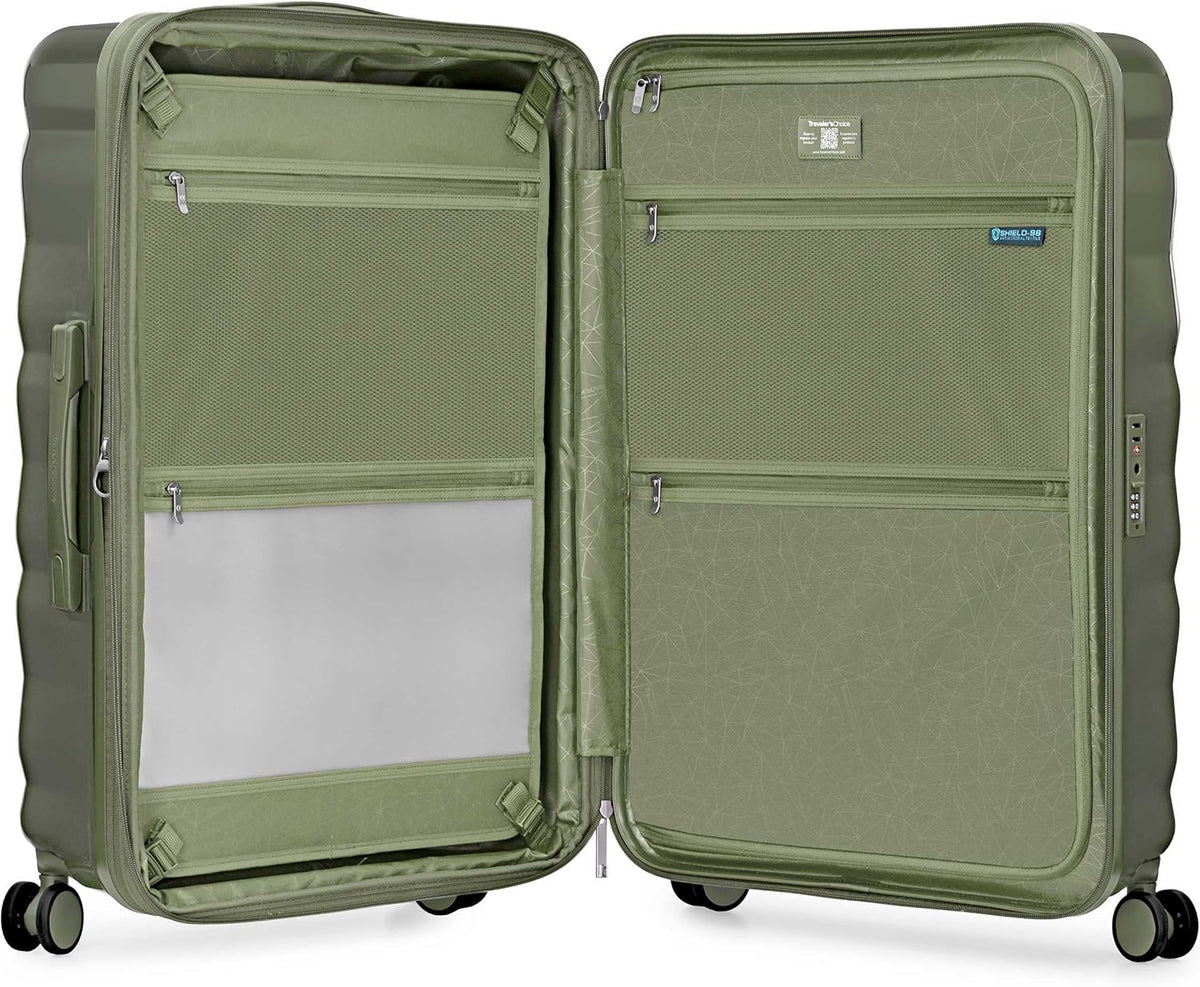 Edinburgh II Hardside Spinner Luggage, TSA Lock, Blue, 21" Carry-on