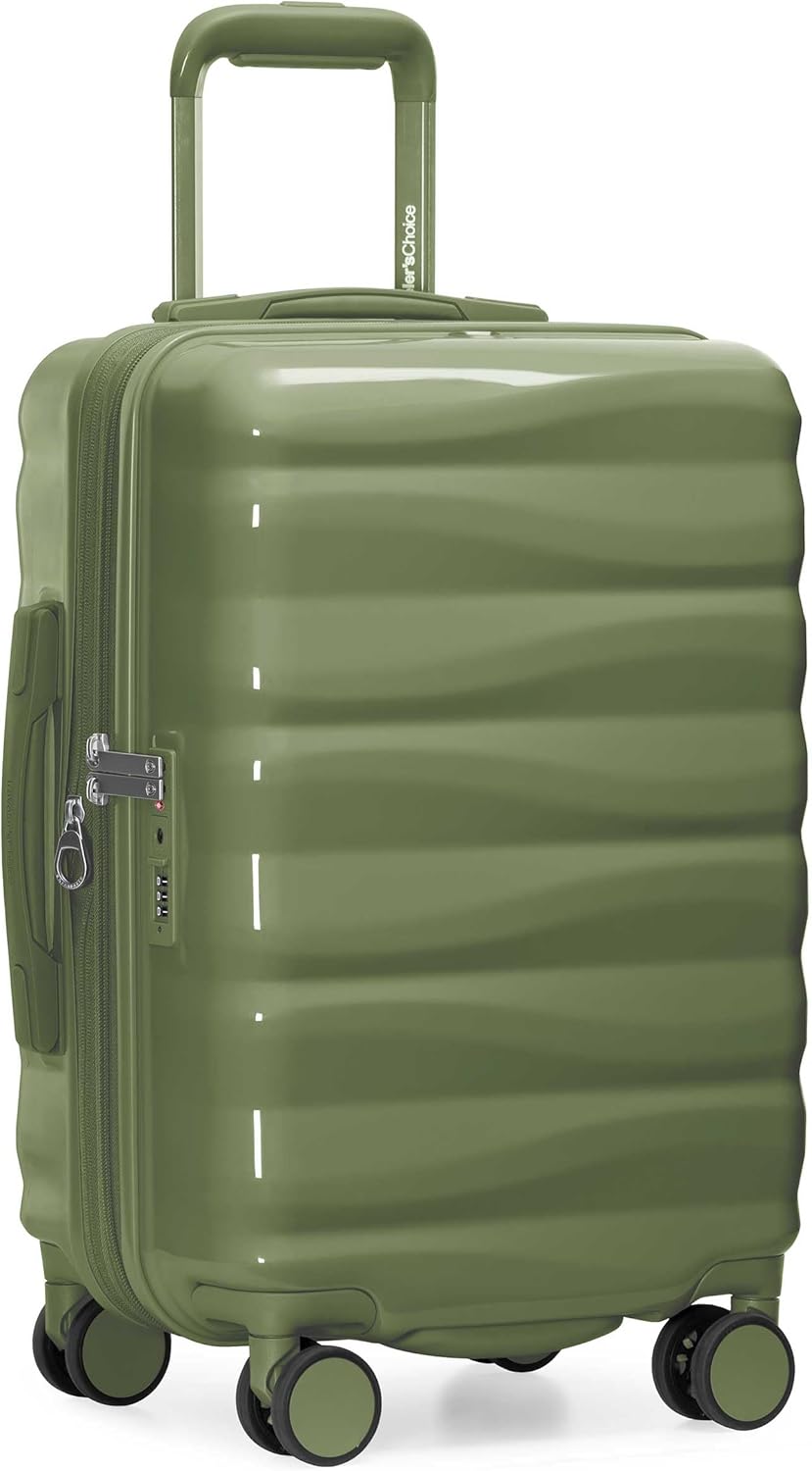 Edinburgh II Hardside Spinner Luggage, TSA Lock, Blue, 21" Carry-on