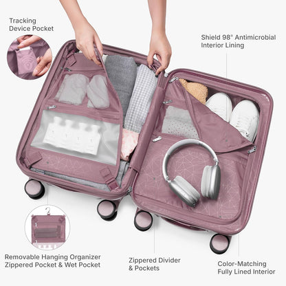 Edinburgh II Hardside Spinner Luggage, TSA Lock, Blue, 21" Carry-on