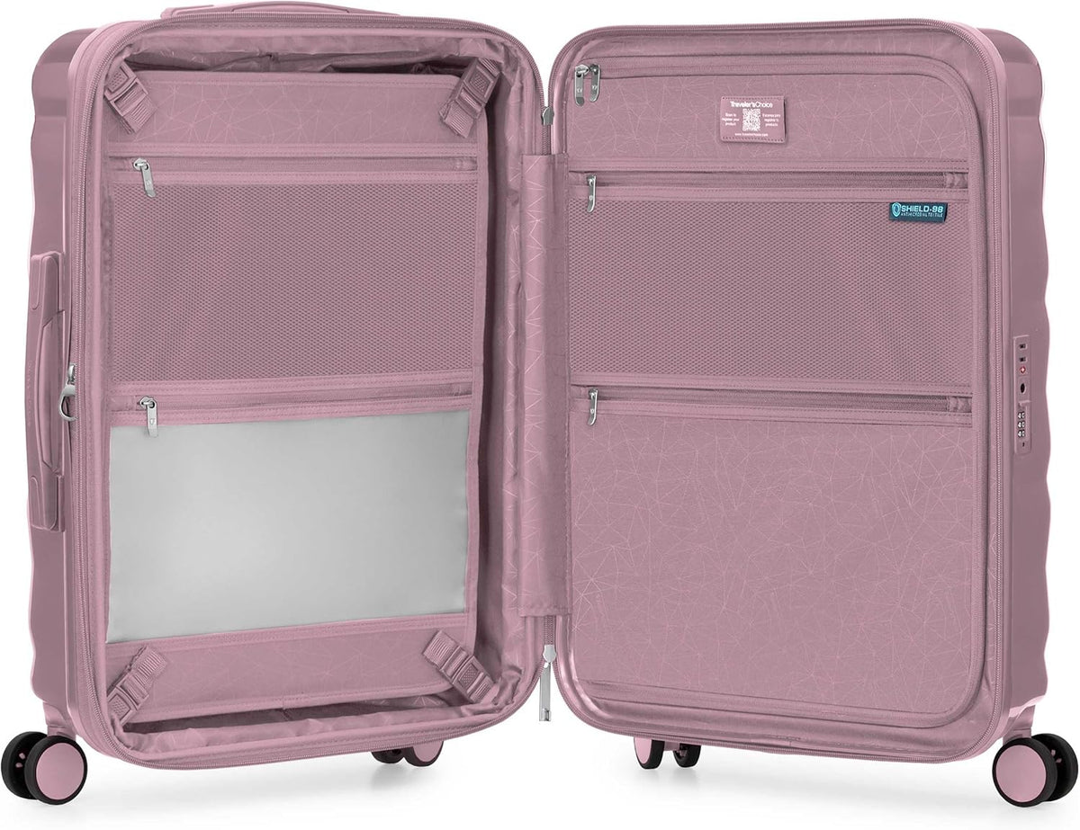 Edinburgh II Hardside Spinner Luggage, TSA Lock, Blue, 21" Carry-on