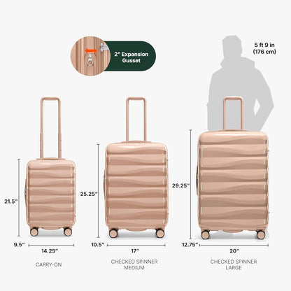Edinburgh II Hardside Spinner Luggage, TSA Lock, Blue, 21" Carry-on
