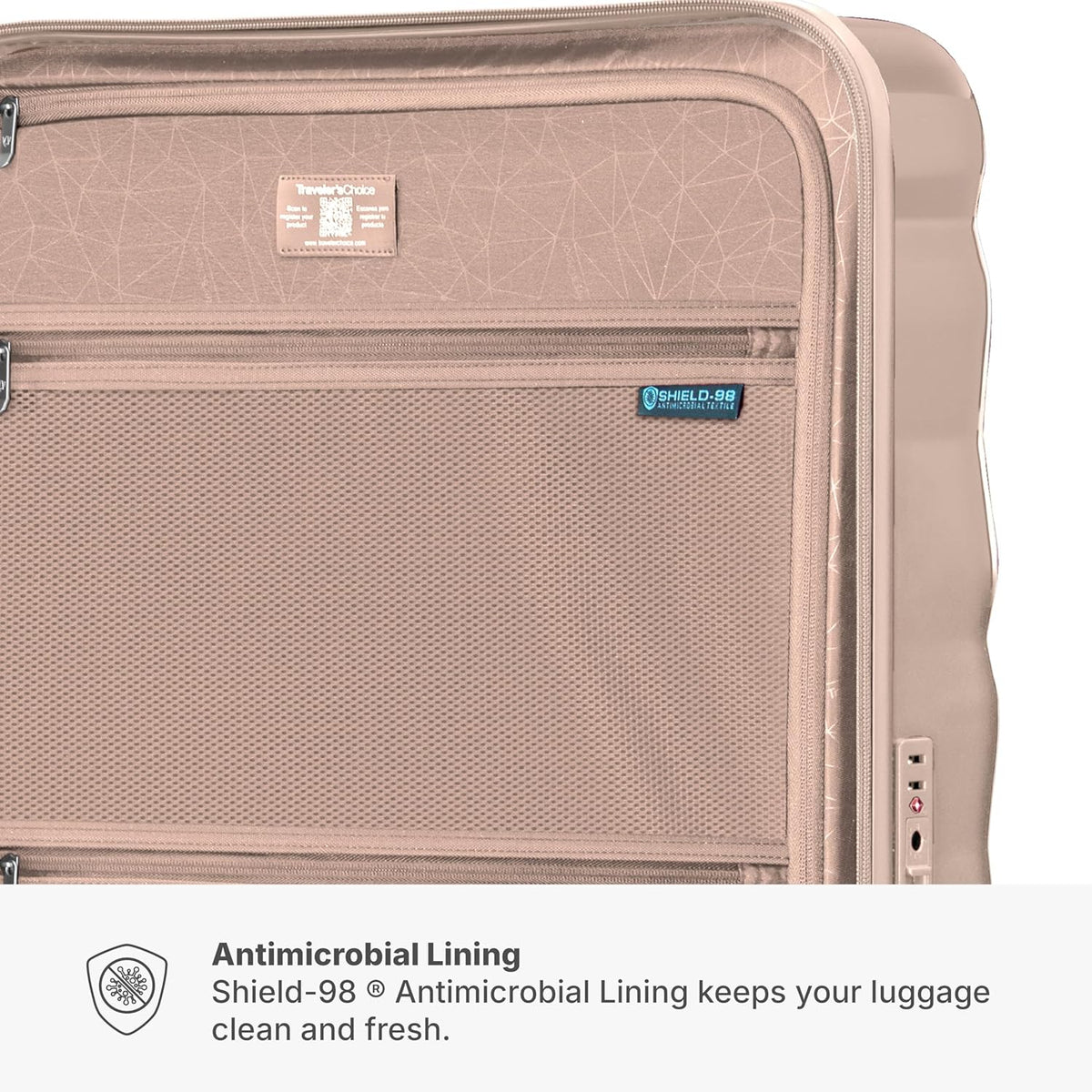 Edinburgh II Hardside Spinner Luggage, TSA Lock, Blue, 21" Carry-on