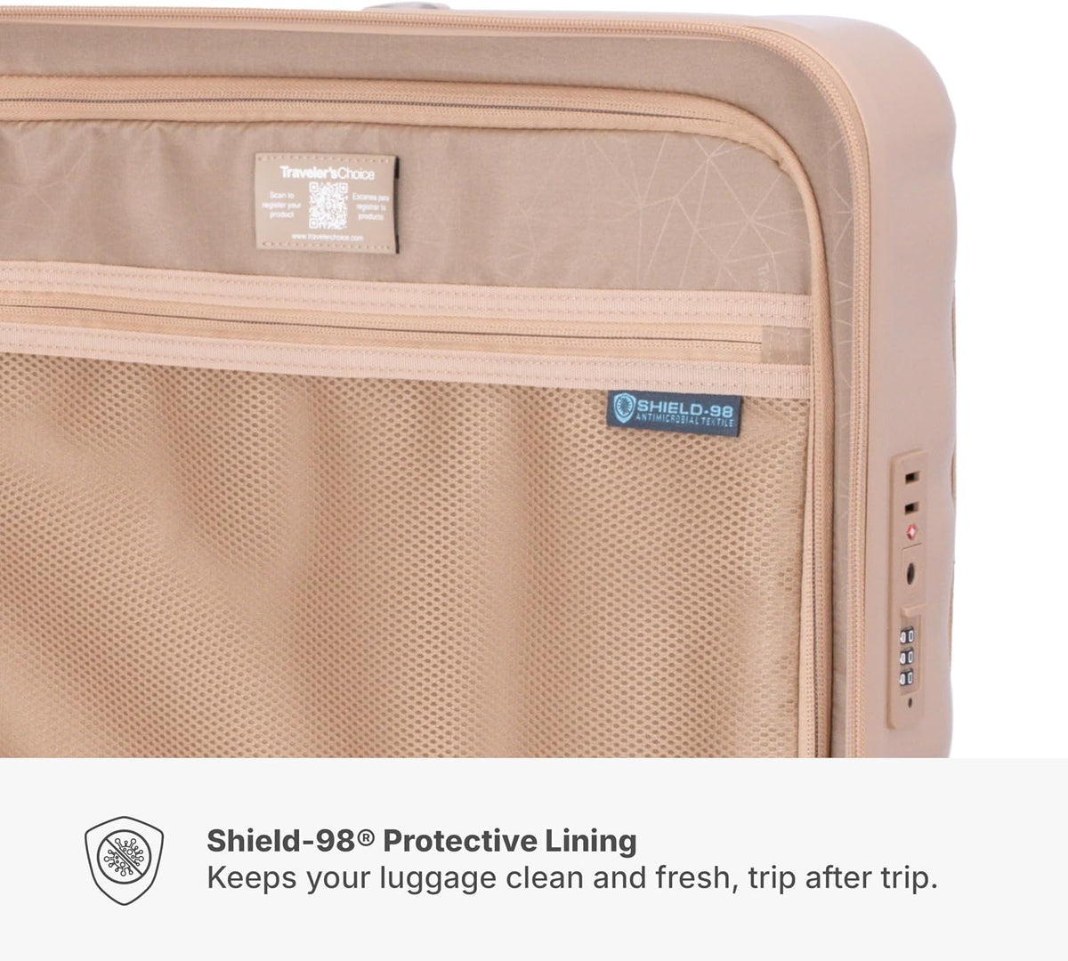 Edinburgh II Hardside Spinner Luggage, TSA Lock, Blue, 21" Carry-on