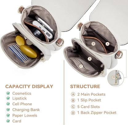Crossbody Bags for Women Cell Phone Purse Leather Wallet Handbags with Card Slots