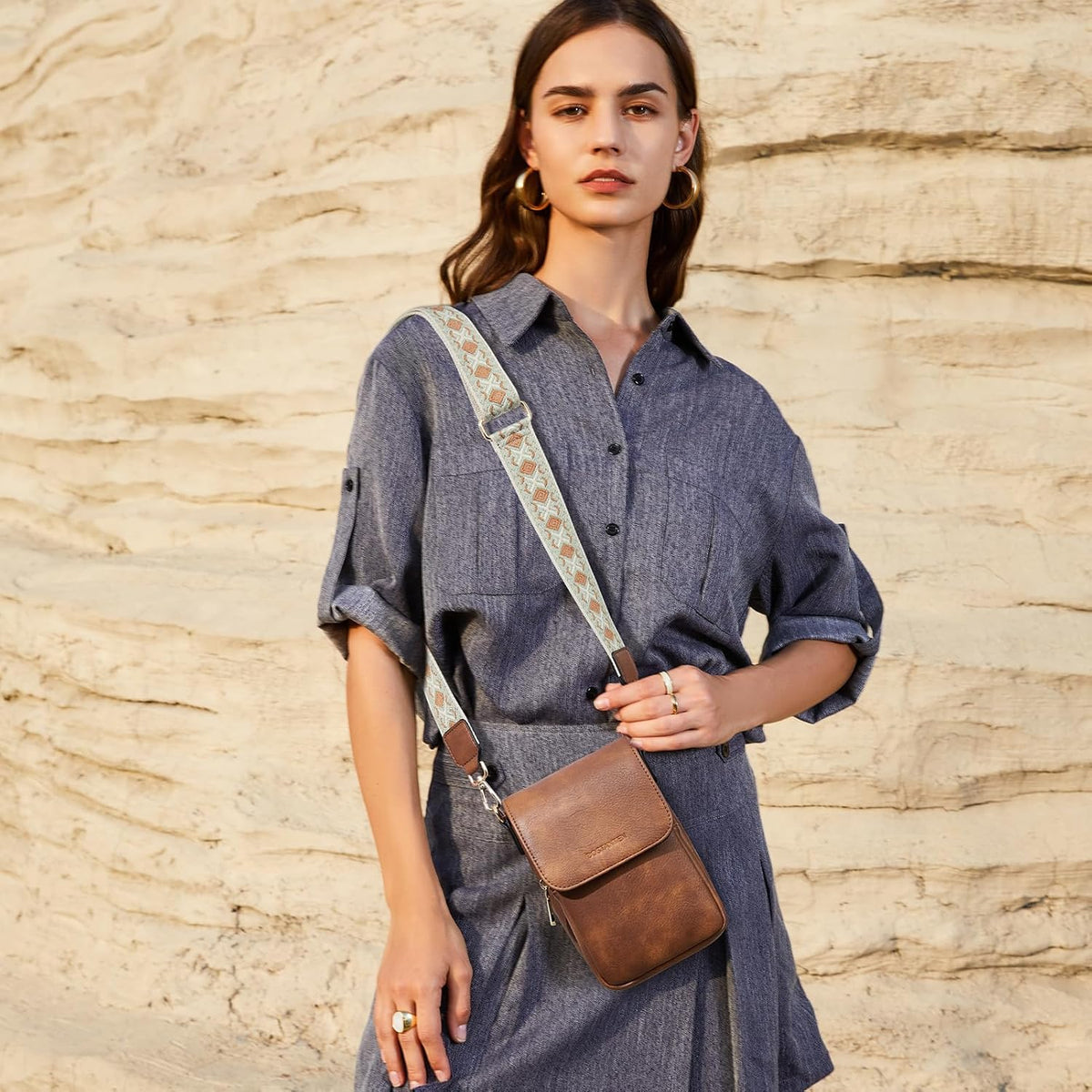 Crossbody Bags for Women Cell Phone Purse Leather Wallet Handbags with Card Slots