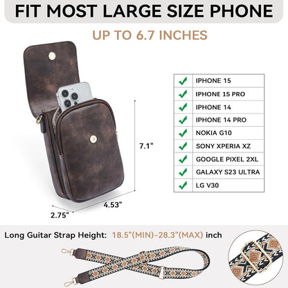 Crossbody Bags for Women Cell Phone Purse Leather Wallet Handbags with Card Slots