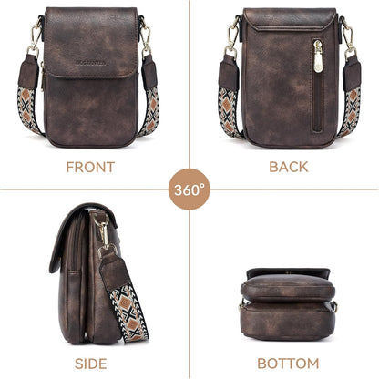 Crossbody Bags for Women Cell Phone Purse Leather Wallet Handbags with Card Slots