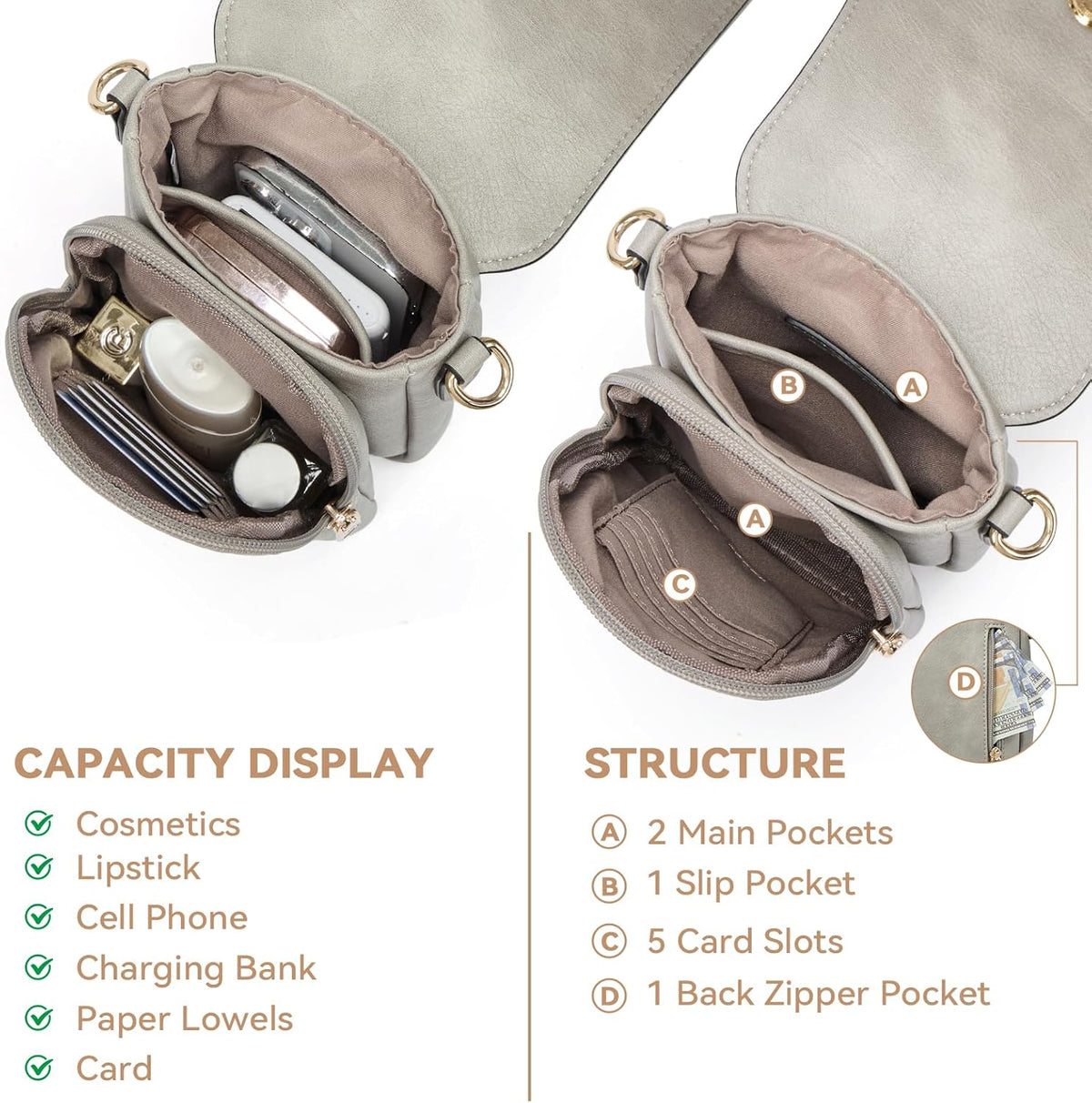 Crossbody Bags for Women Cell Phone Purse Leather Wallet Handbags with Card Slots