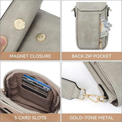 Crossbody Bags for Women Cell Phone Purse Leather Wallet Handbags with Card Slots