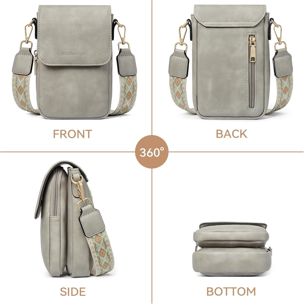 Crossbody Bags for Women Cell Phone Purse Leather Wallet Handbags with Card Slots