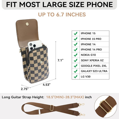 Crossbody Bags for Women Cell Phone Purse Leather Wallet Handbags with Card Slots