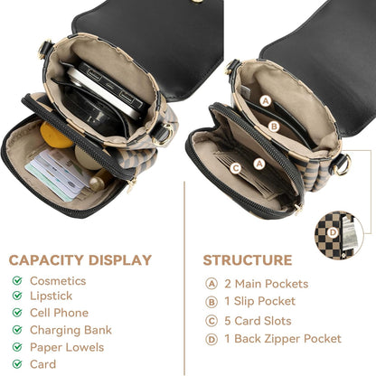 Crossbody Bags for Women Cell Phone Purse Leather Wallet Handbags with Card Slots