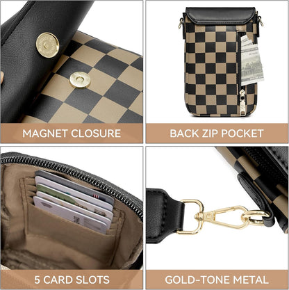 Crossbody Bags for Women Cell Phone Purse Leather Wallet Handbags with Card Slots