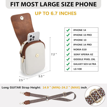 Crossbody Bags for Women Cell Phone Purse Leather Wallet Handbags with Card Slots