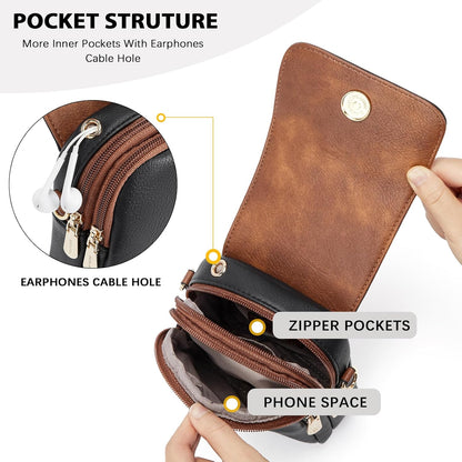 Crossbody Bags for Women Cell Phone Purse Leather Wallet Handbags with Card Slots