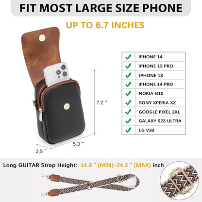 Crossbody Bags for Women Cell Phone Purse Leather Wallet Handbags with Card Slots