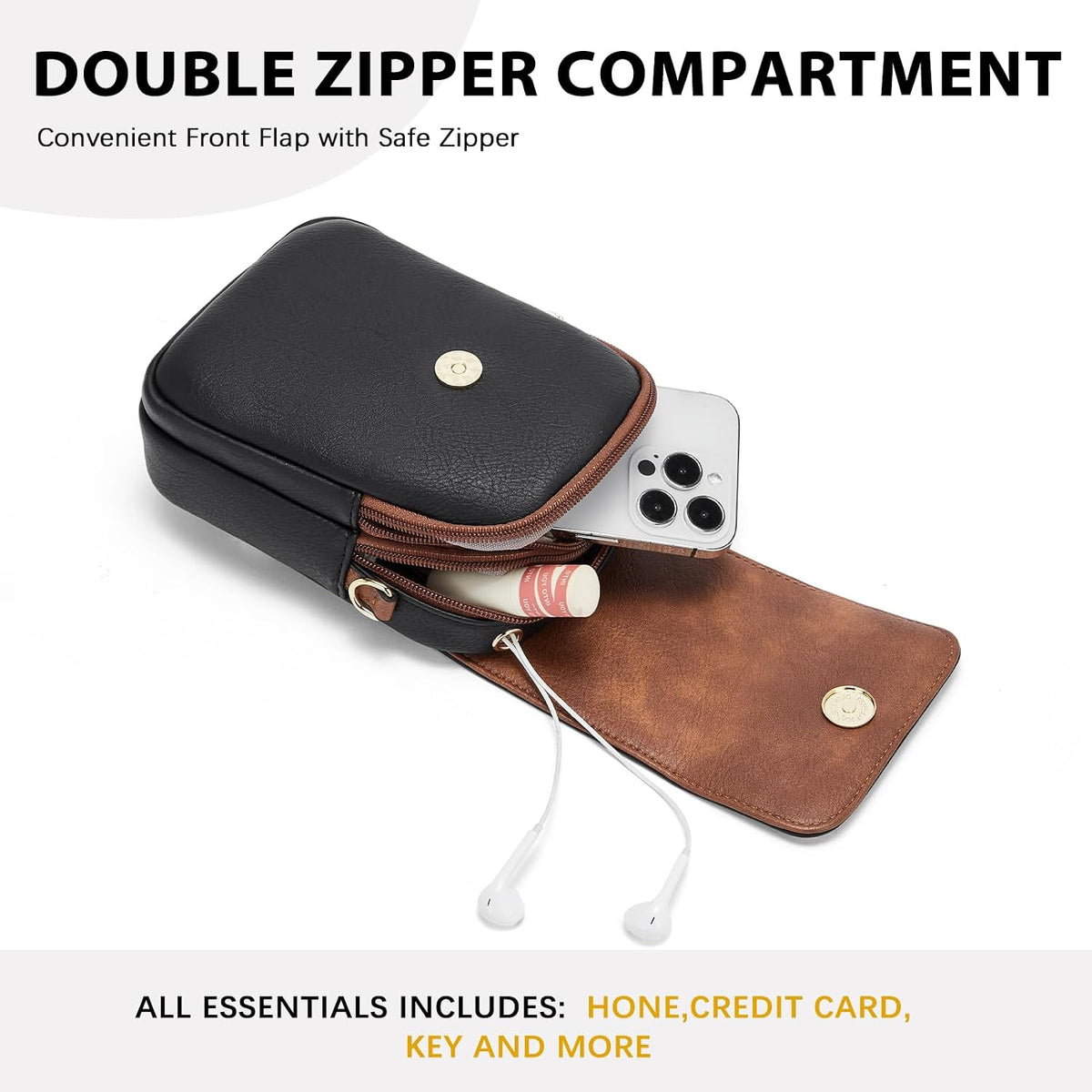 Crossbody Bags for Women Cell Phone Purse Leather Wallet Handbags with Card Slots