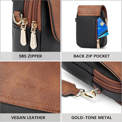 Crossbody Bags for Women Cell Phone Purse Leather Wallet Handbags with Card Slots