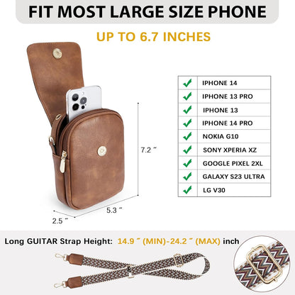 Crossbody Bags for Women Cell Phone Purse Leather Wallet Handbags with Card Slots