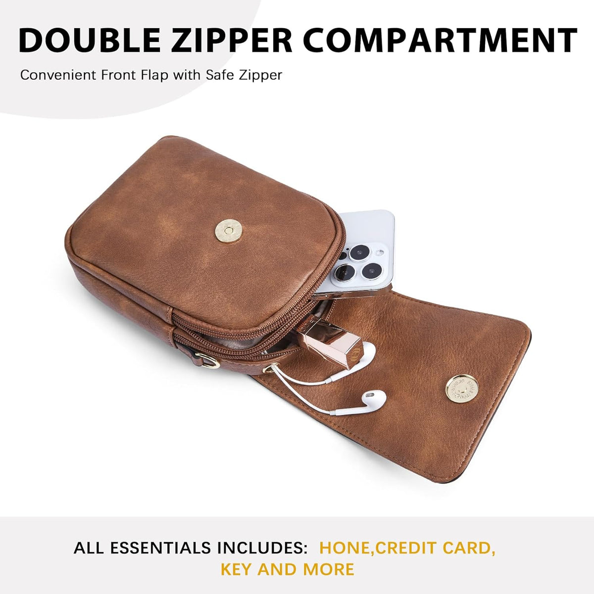 Crossbody Bags for Women Cell Phone Purse Leather Wallet Handbags with Card Slots
