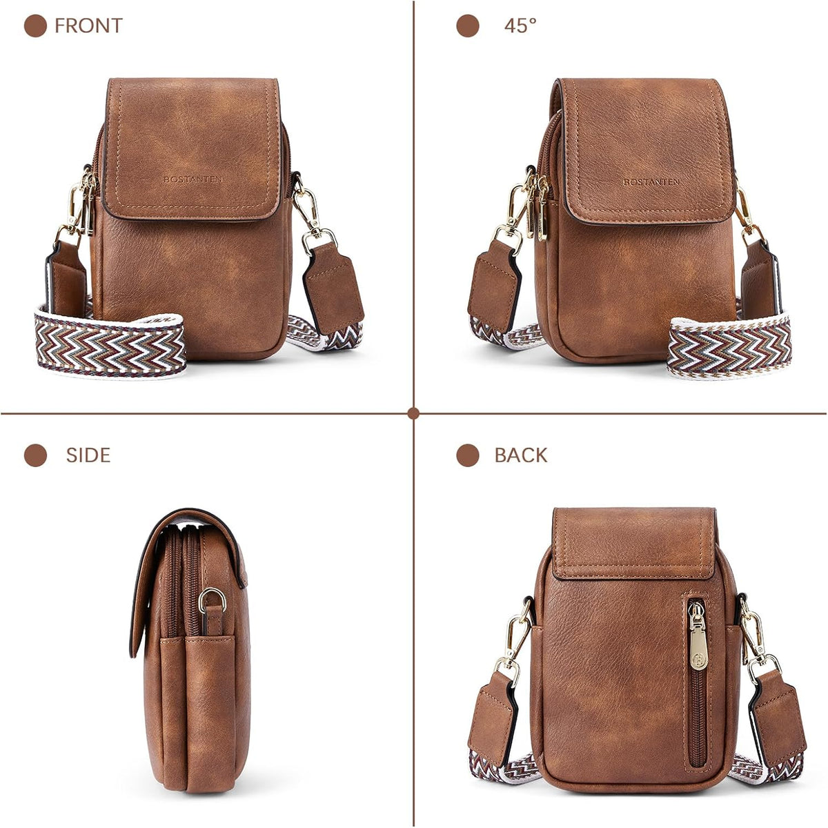 Crossbody Bags for Women Cell Phone Purse Leather Wallet Handbags with Card Slots