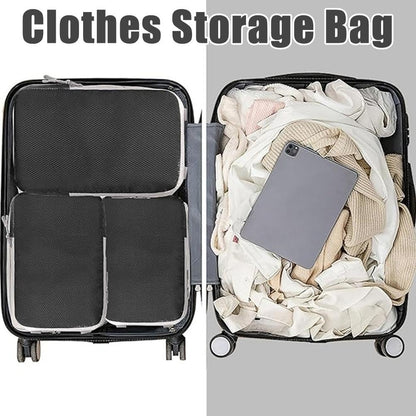 4 Pcs Compression Packing Cubes for Suitcases Travel Essentials,Durable Travel Organizers Bags,Expandable Travel Accessories for Carry on, Luggage, Suitcase Backpack
