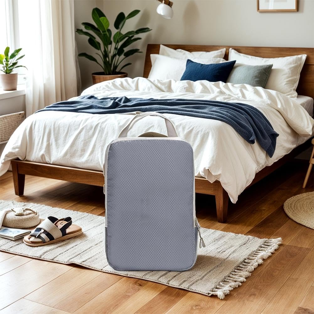 4 Pcs Compression Packing Cubes for Suitcases Travel Essentials,Durable Travel Organizers Bags,Expandable Travel Accessories for Carry on, Luggage, Suitcase Backpack