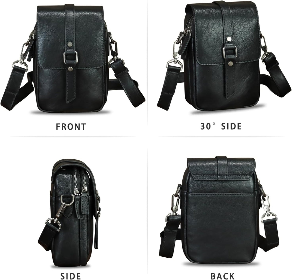 Genuine Leather Phone Purse for Women Vintage Leather Cell Phone Pouch Mini Small Shoulder Bag Crossbody Bag with Strap