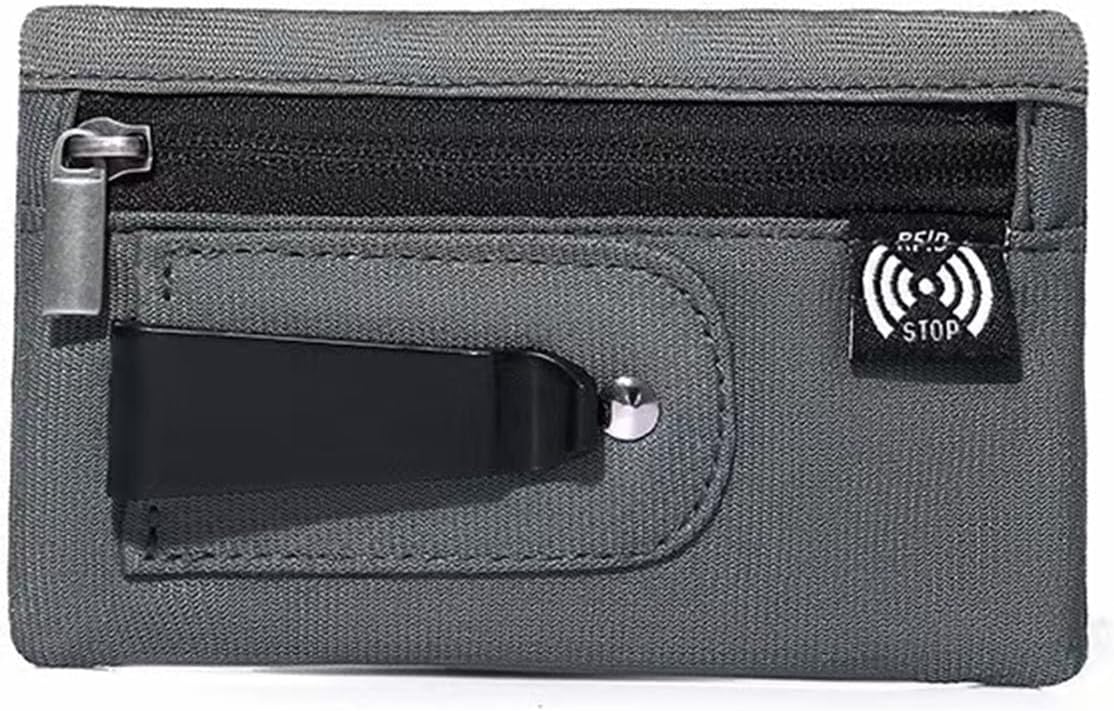 RFID Hidden Clip Stash Money Belt - Ultra Thin Anti-Theft Travel Pouch with Credit Card Slots for Women/Men, Perfect for International Travel, Daily Commute & Outdoor Activities (Black)