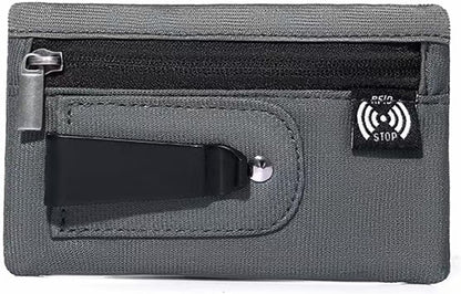 RFID Hidden Clip Stash Money Belt - Ultra Thin Anti-Theft Travel Pouch with Credit Card Slots for Women/Men, Perfect for International Travel, Daily Commute & Outdoor Activities (Black)