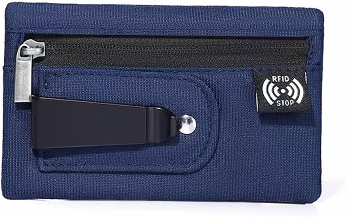 RFID Hidden Clip Stash Money Belt - Ultra Thin Anti-Theft Travel Pouch with Credit Card Slots for Women/Men, Perfect for International Travel, Daily Commute & Outdoor Activities (Black)