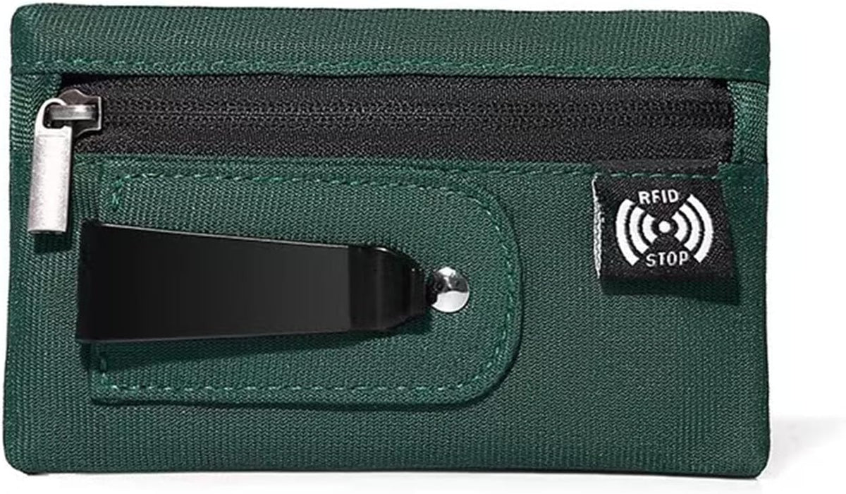 RFID Hidden Clip Stash Money Belt - Ultra Thin Anti-Theft Travel Pouch with Credit Card Slots for Women/Men, Perfect for International Travel, Daily Commute & Outdoor Activities (Black)