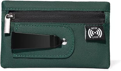 RFID Hidden Clip Stash Money Belt - Ultra Thin Anti-Theft Travel Pouch with Credit Card Slots for Women/Men, Perfect for International Travel, Daily Commute & Outdoor Activities (Black)